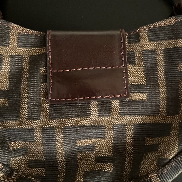 HOLIDAY SALE! Fendi Zucca FF Logo Mini Croissant Bag - vintage & rare! - Picture 8 of 17